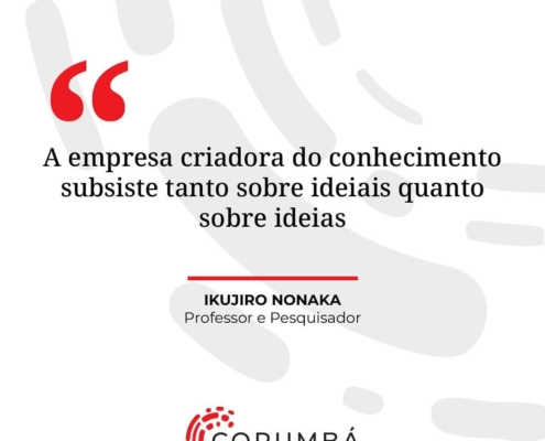 A empresa criadora do conhecimento subsiste sobre ideiais quanto sobre ideias